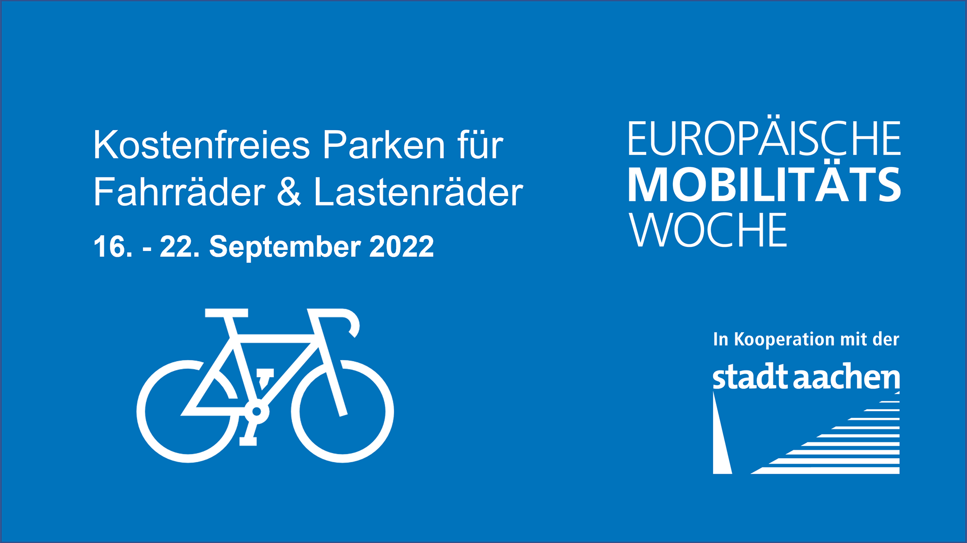 Free (cargo) bicycle parking during EMW 2022 in Aachen