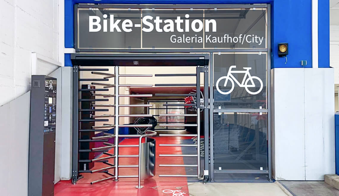 Neue Bike-Station im APAG Parkhaus Galeria Kaufhof/City