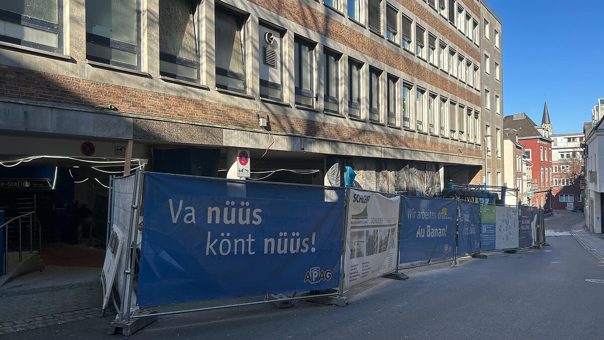 Bauarbeiten im Parkhaus Rathaus