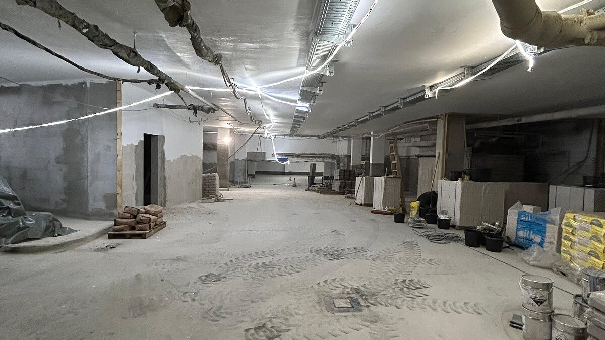 Bauarbeiten im Parkhaus Rathaus